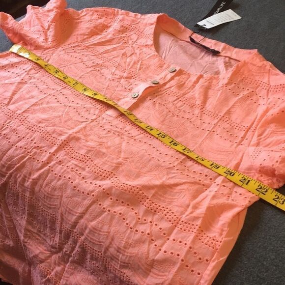 Gracila Women's Boho Embroidered Eyelet Blouse 3XL - Picture 5 of 10